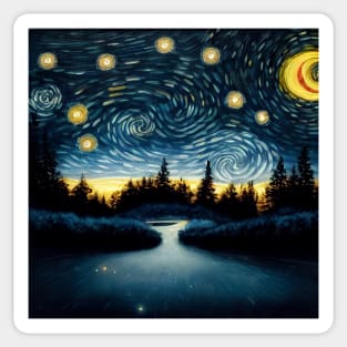 Starry Night Fills Your Dreams Sticker